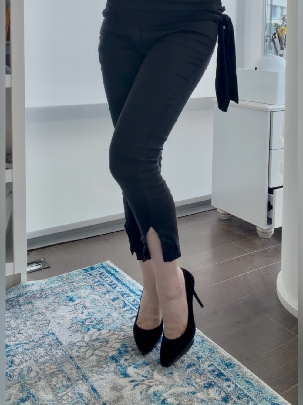 Ann Demeulemeester Low Waisted Slit Capris
